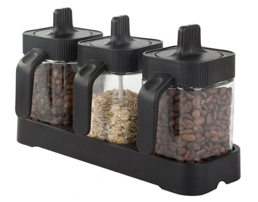 Kruidenpotje zwart (x3)