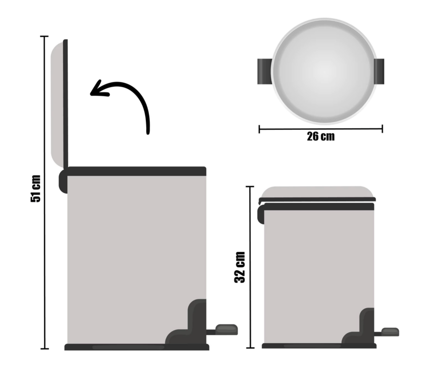 Pedaalemmer klein (7L)