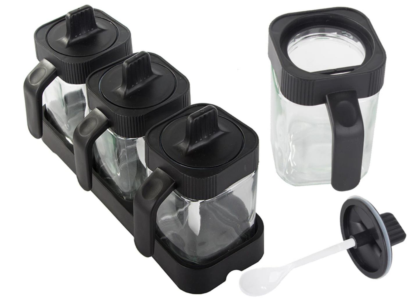 Kruidenpotje zwart (x3)