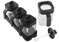 Kruidenpotje zwart (x3)