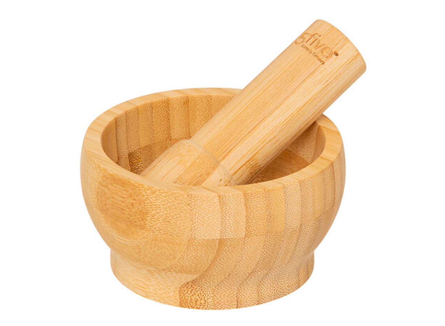 Houten vijzel en Stamper