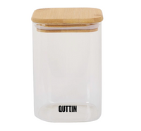 Voorraadpot algemeen (Glas/Bamboe) 10x16cm